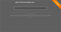 Desktop Screenshot of genie-electromcanique.com